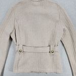 Charter Club Womens Jacket Size Petite Medium Knit Boucle Belted Gold Buttons Photo 1