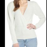 Something Navy  alpaca blend wrap light mint colored sweater top size small Photo 0
