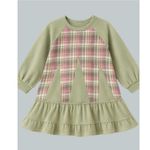 easel Size S (Oversized) Plaid Patchwork Terry Ruffled Dress Photo 5