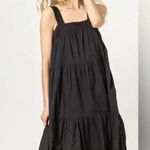 Lilla P Women's Peplum Button Voile Sleeveless Dress, Black. Size XS Black Photo 1