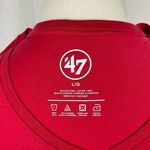 Atlanta Falcons Ladies T-Shirt Red V-Neck Tee 47’ Brand NFL Football Sz Lg New Photo 3