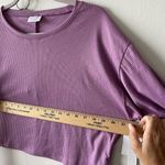 Abound BP 𝅺RIBBED Crop tee top Long Sleeve Purple MEDIUM Photo 5
