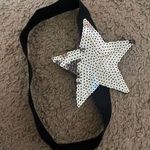 Black & Silver Sequin Star Elastic Headband Photo 0