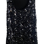 Deb Size Small Y2K Sequin Scoop Neck Tank Cami Going Out Top Black Vintage Photo 0