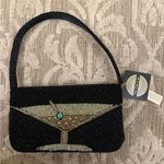 NWT Viral Martini Olive Black Gold Silver Beaded Shoulder Bag Made in India New Photo 0