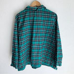 Draper James  Plaid Button Up Sleep Top Green NWT Sz 1X Photo 3