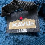 KAVU  Fleece Pullover‎ Quarter Zip Sherpa Jacket Outdoor Cozy Blue Large Travel Photo 2