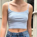 Brandy Melville Green Floral Tank Top Photo 0