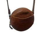Portland Leather Nutmeg Small Circle Crossbody Bag Brown Photo 4