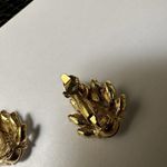 Trifari Gorgeous Signed  Clear Rhinestone / Gold Tone Clip-on Clip On Earrings Photo 3