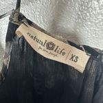 Natural Life  The Alice Floral Metallic Maxi Dress Womens XS Sleeveless Tiered Photo 8