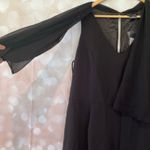City Chic Black Caped Jumpsuit Photo 3
