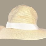Banana Republic Straw Fedora Hat M/L Beige Wide Brim Sun Hat Lightweight Summer Photo 1