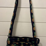 Vera Bradley  Quilted Crossbody Purse Navy Blue Pineapple Tropical Birds Photo 0