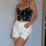 Mustard Seed High Waist White Denim Shorts Photo 7