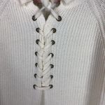 Entro Anthropologie  lace up‎ sweater women’s size small Photo 3