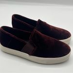 Vince  Blair Velvet Slip On Shoes Size 5 Burgundy Oxblood Photo 4