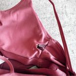 Boutique  Pink Cropped Spaghetti Strap Workout Top Size Small Photo 5