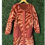 Anthropologie Margot Sherpa Reversible Zebra Print Red Coat Size Small Photo 4