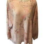 Sioni Boatneck Floral Sweater Sz. XL Pink Dolman Sleeve Summer Chic Knit Photo 1