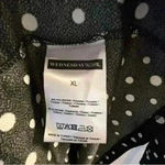 Wednesday's Girl Women's XL Black Polka Dot Knee Length Dress Casual Photo 3