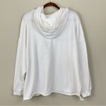 Aerie White Lace Up Oversized Hoodie Sweatshirt Size Medium Photo 5