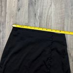 ZARA Satin buttoned side slit black mini skirt Photo 3
