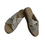 Donald J Pliner Freea‎ Sandals Women's 9 Platform Knot Slide Beige Casual Shoes Tan Photo 2