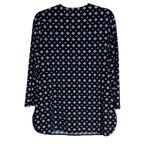 Lauren Ralph Lauren Petite Navy White Geometric Print V Neck 3/4 Sleeve Tunic PL Blue Size undefined Photo 8