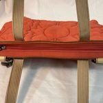 Fossil ‎ Key-Par Coral Quilted Handbag Tote with leather trim double handles Photo 7