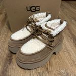 UGG  suede wool platform heeled lace up ankle boots booties shoes women’s 8 new Photo 0