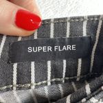 Judy Blue 5 / 27 Jeans Super Flare Leg Striped High Rise Raw Hem Boho Hippie Photo 8