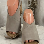 Franco Sarto Julien Sandal Cork Wedge Taupe Suede Espadrilles Size-8.5M Boho Photo 0