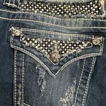 Miss Me  distressed bedazzled rhinestones flare easy boot size 27 denim jeans Photo 5