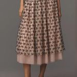 Anthropologie NWT Maeve All-Over Bow Tulle Midi Skirt Size M Photo 1
