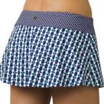 prAna  Blue Satki Print Swim Skirted Bikini Bottom S Photo 3