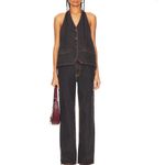 LIONESS Hills Halter Top In Charcoal Photo 3