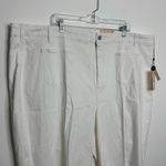 NYDJ NWT  Patchie Major Wide Leg‎ Capric Optic White Size 28W Photo 2