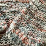 Lumiere women's size small knit sweater, orange, green and cream Orange Photo 3