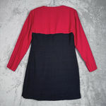 SL Fashions Blazer Womens 6 Petite Red Black Longline Top Business Office Casual Size 6P Photo 2