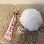 Juicy Couture Pink Lip Gloss and White Pom Pom Keychain Photo 1