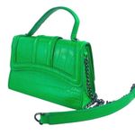 ZARA  Kelly Green Faux Leather Vegan Crossbody Chain Strap Mini Bag Handbag OS Photo 1