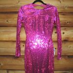 Mac Duggal 10891 Womens Pink SEQUINED LONG SLEEVE HIGH NECK OPEN BACK GOWN Photo 7