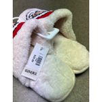 Christmas KatyDid slippers Sz L/XL cream faux fur with Santa face NWT Photo 2