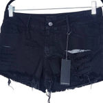 Black Orchid  Black Distressed Jean Shorts NWT Size 29 Cut-Off Black Denim Shorts Photo 0