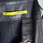 Maeve Anthropologie The Colette Cropped Wide Leg Faux Leather Pant In Black 32P Photo 6