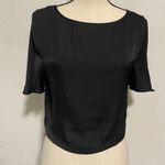 Victoria's Secret Black Satin Crop Top Photo 0