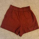 Abercrombie & Fitch NWOT Abercrombie Linen Shorts small brick red Photo 3