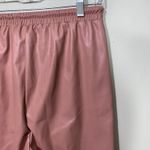 SheIn Women’s Faux Leather Jogger Pants Size M US 6 Pink Drawstring Waist 28 Photo 2