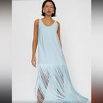MR.LARKIN TASSEL SLIP DRESS, ICE BLUE XS Photo 1